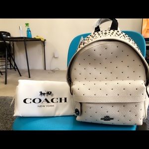 coach campus backpack with rivets